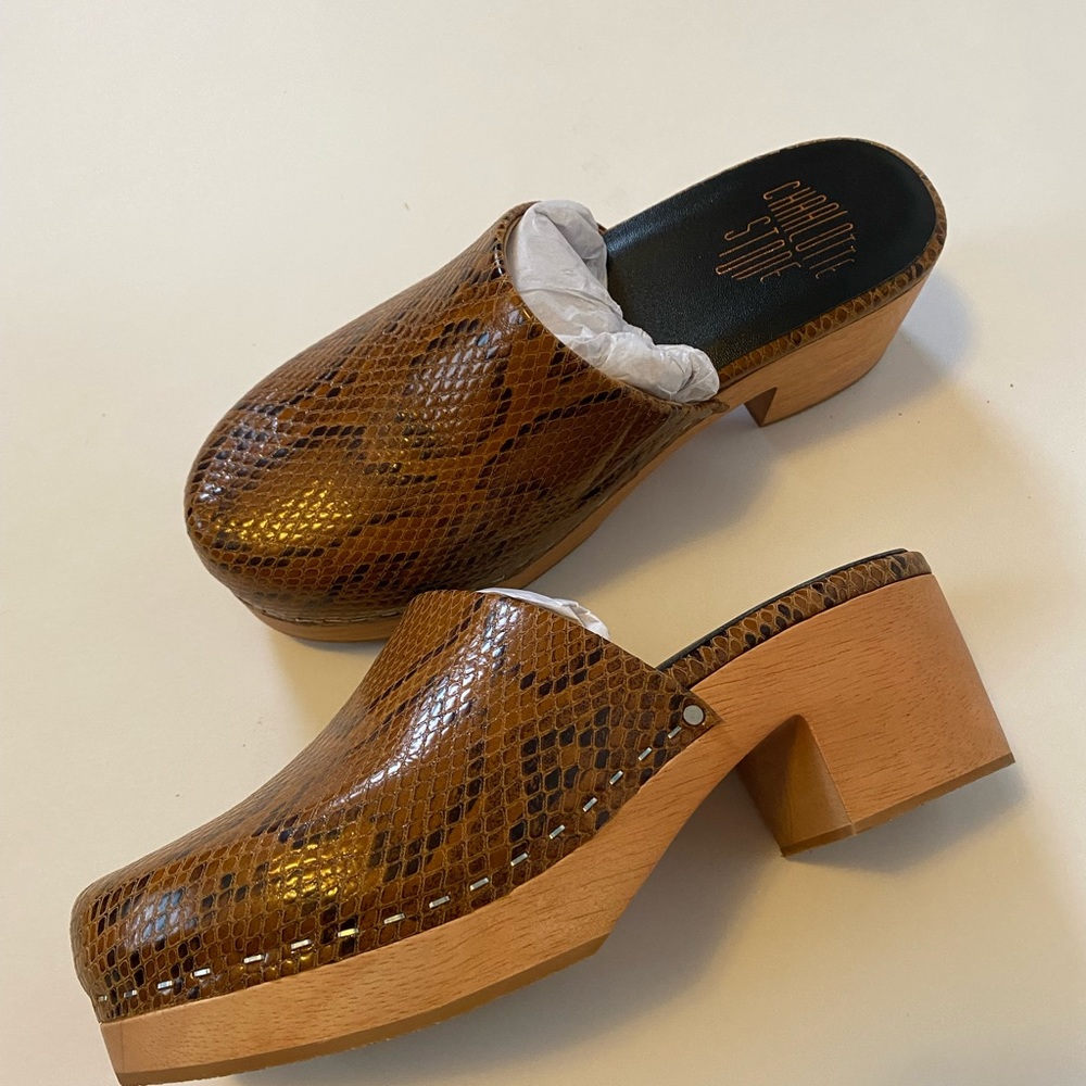 Charlotte stone Martino snake skin clogs